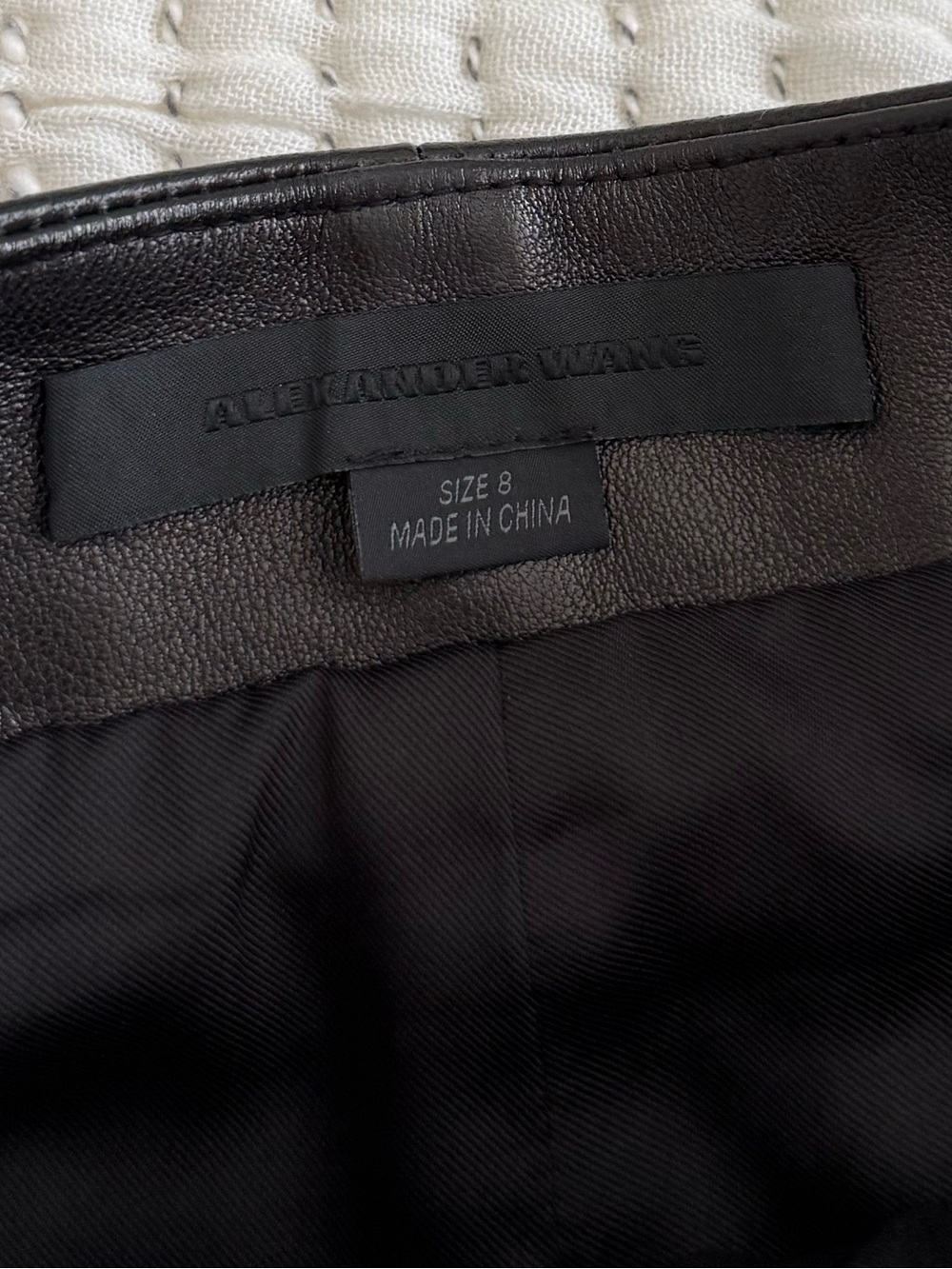 Like new Alexander Wang Black Leather Curved Zipper Miniskirt 8 - Picture 9 of 12